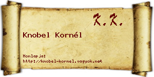 Knobel Kornél névjegykártya